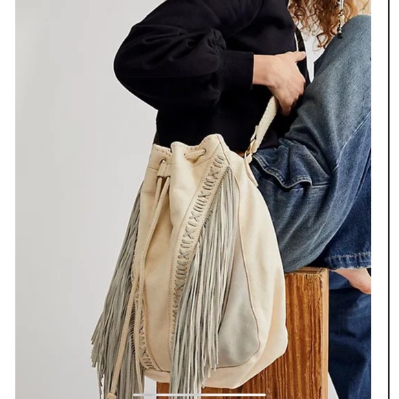 Free People Amarillo Tote Bag in Neutral NWT - Picture 2 of 10